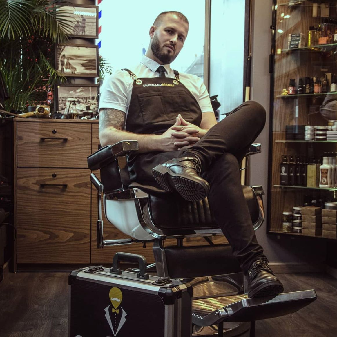 On demand barbers branding