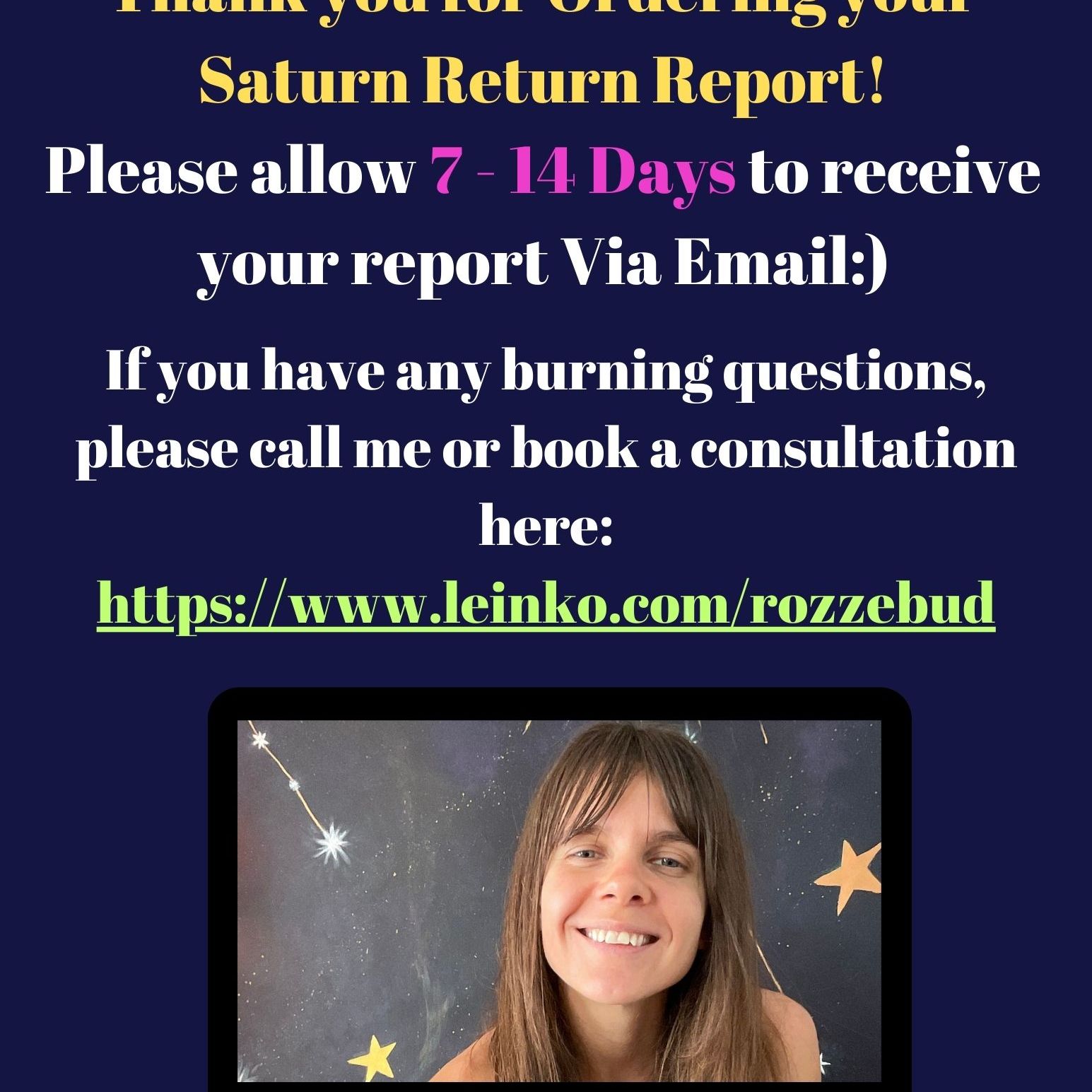 After Purchase of Astrology Report on my store