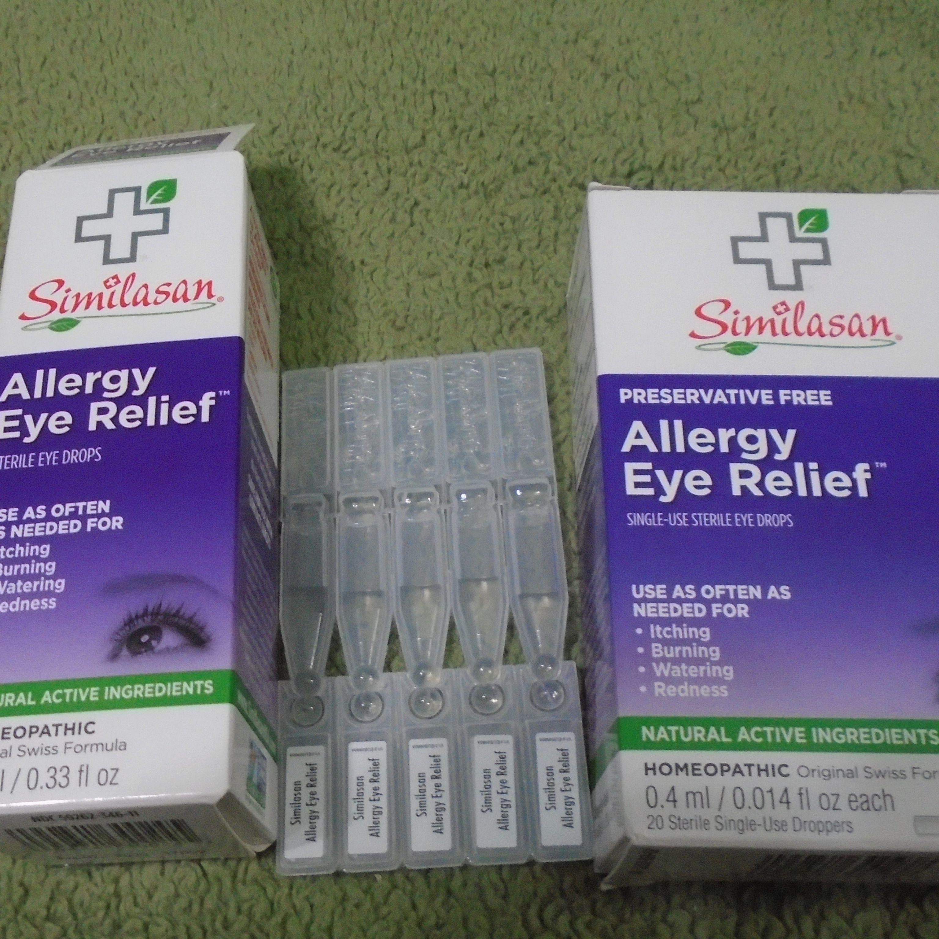 Samilasan allergy Eye Relief drops with boxes