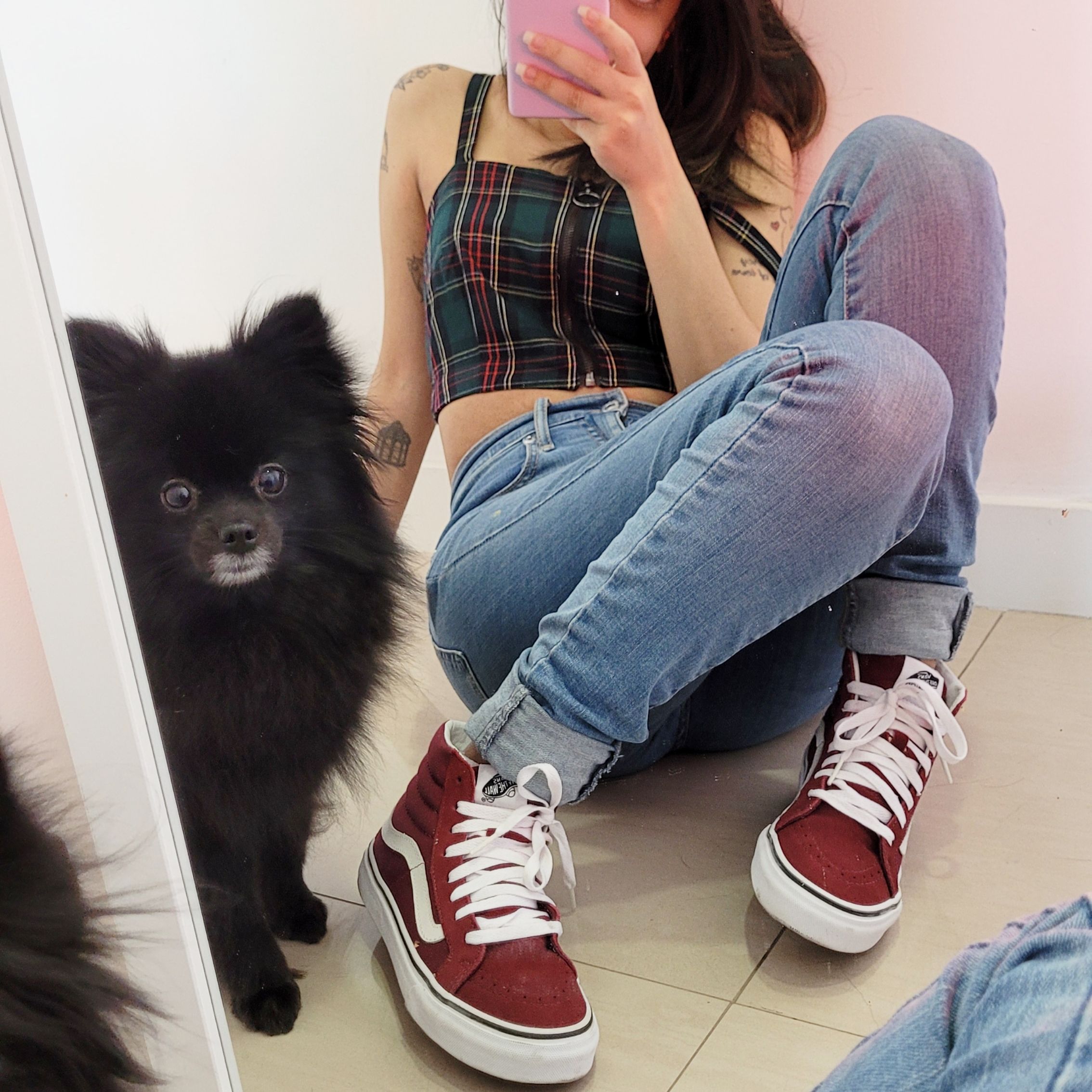 a fashion instagram post with my dog