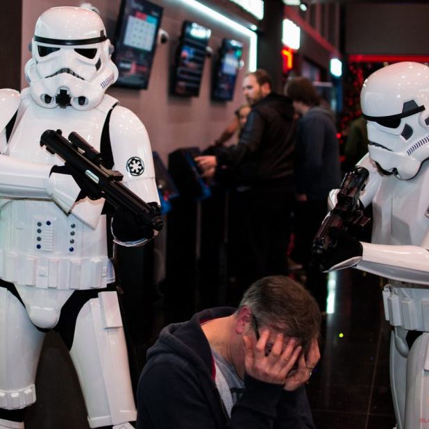 Stormtroopers at the screening of Rogue One