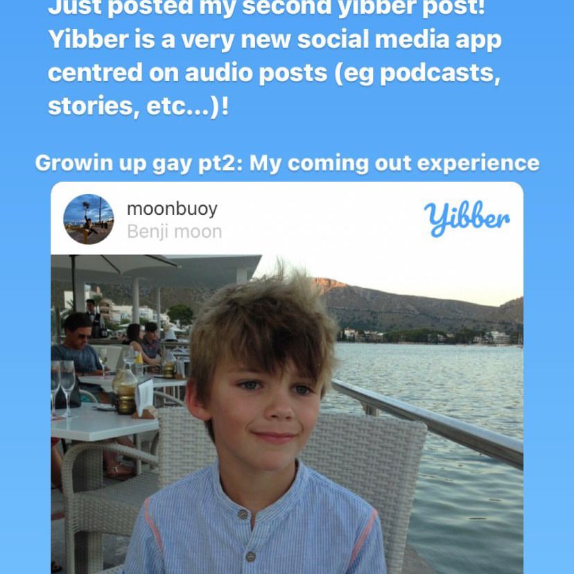 an instagram story to promote a social media app