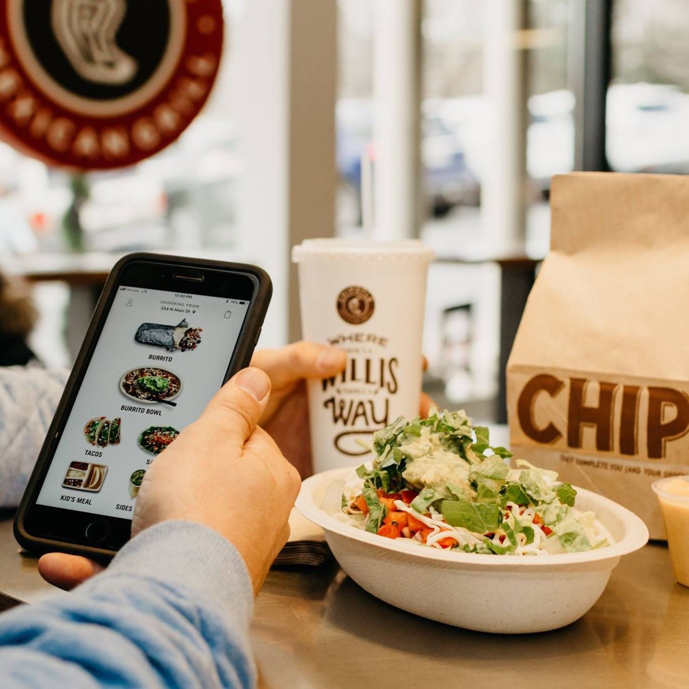 Content for Chipotle’s mobile app launch